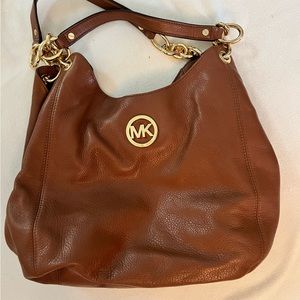 Michael Kors gently used large leather shoulder bag